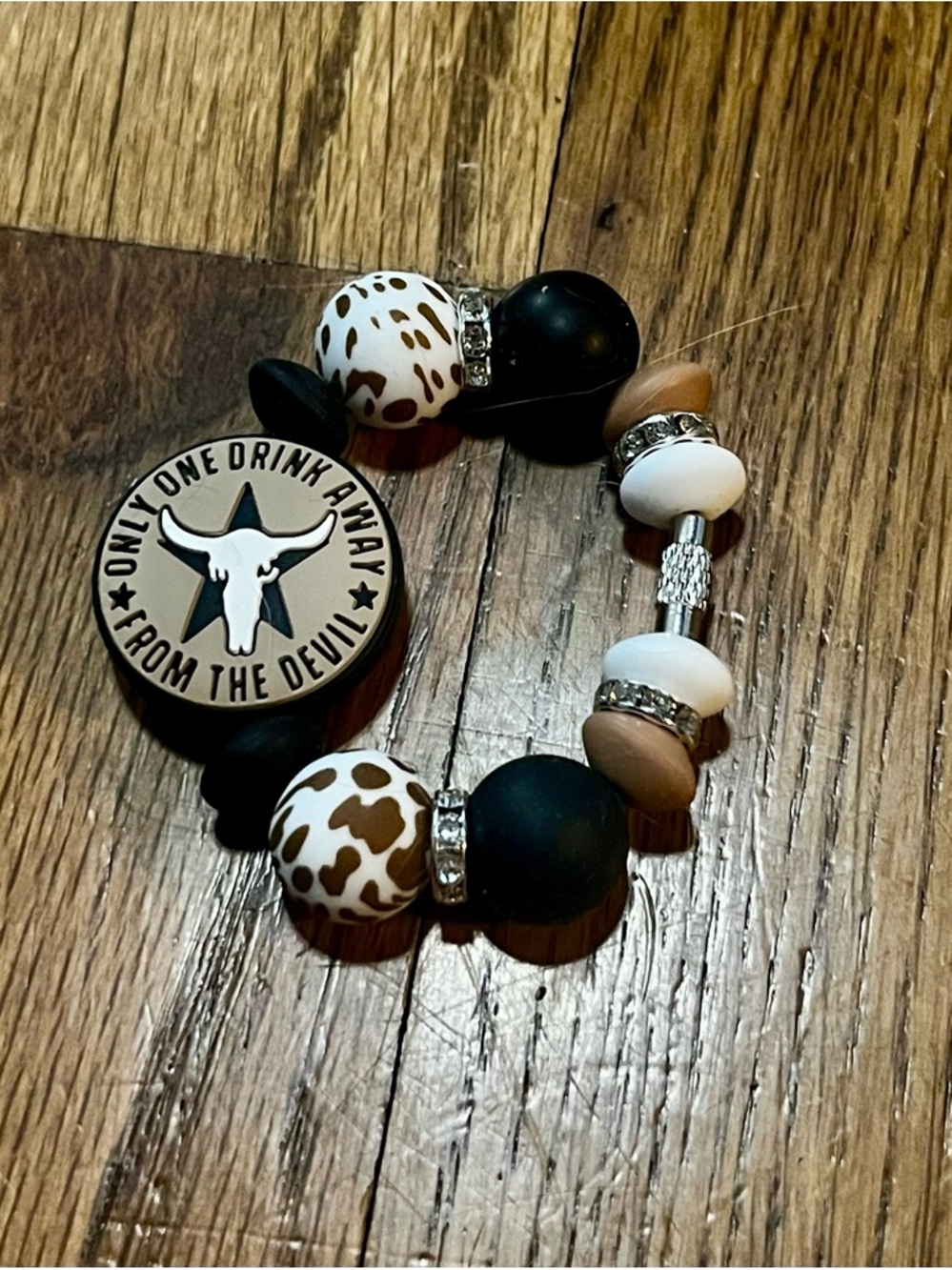 New drinking devil  Tumbler cup handle charm, backpack charm gear shift charm